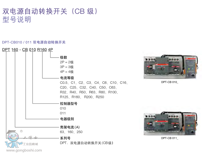 ABBpԴԄ(dng)D(zhun)Q_P(gun)DPT63-CB010 C0.5 2P